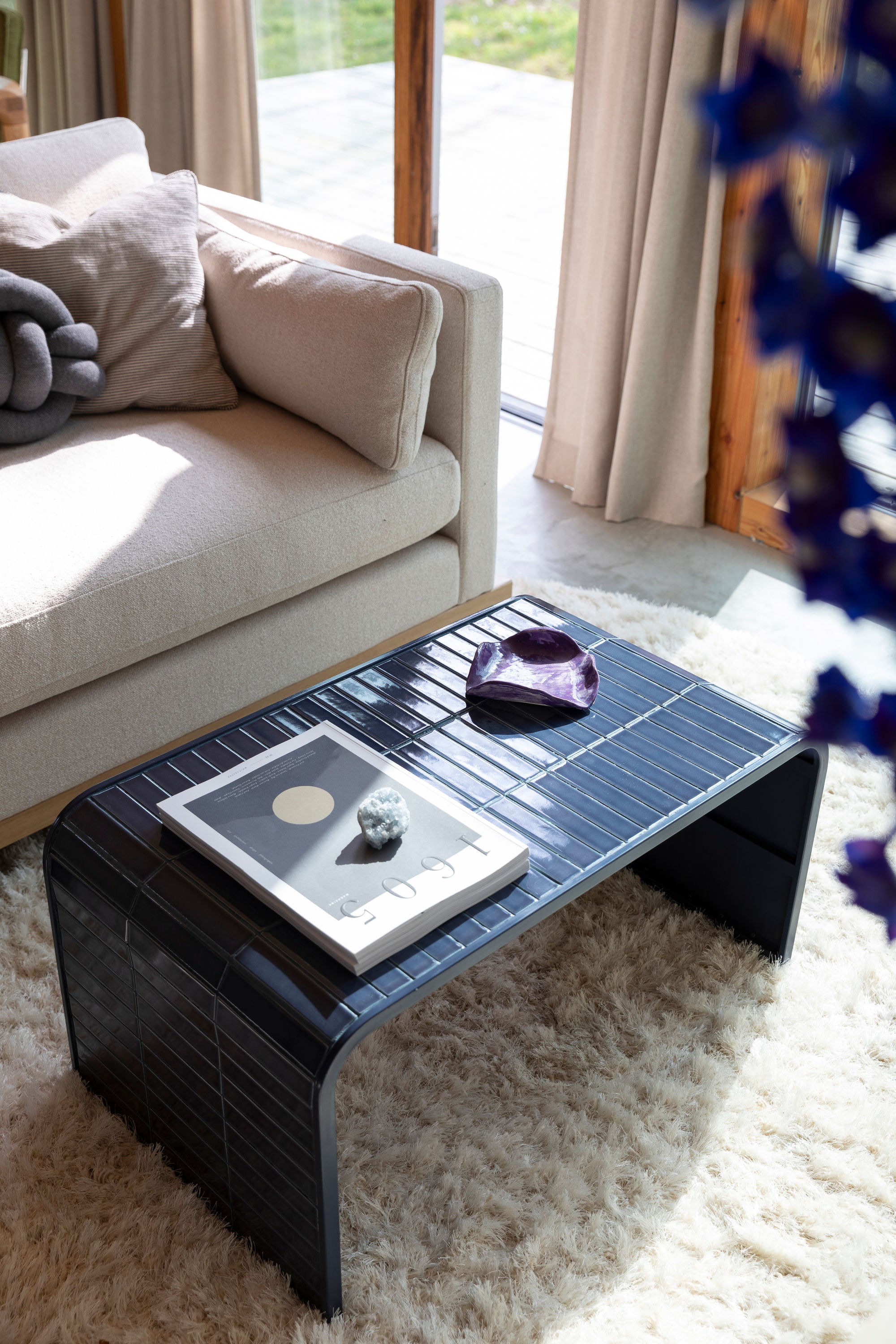 Zuiver Blue Tiles Curved Coffee Table